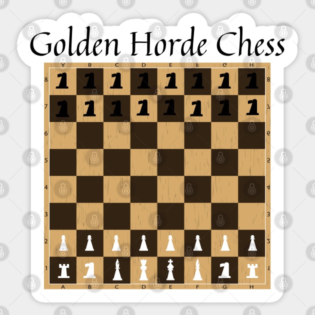 Golden Horde Chess Sticker by firstsapling@gmail.com